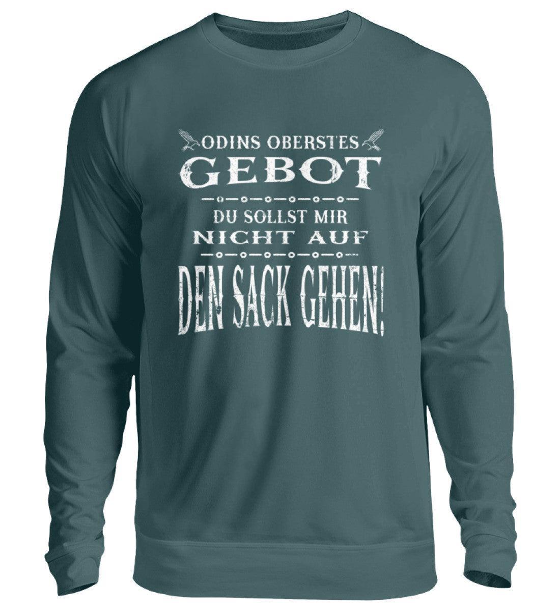 Lustiges Wikinger Sweatshirt - "Odins Oberstes Gebot: Du Sollst Mir Nicht Auf Den Sack Gehen!" - Nordic Viking Wear