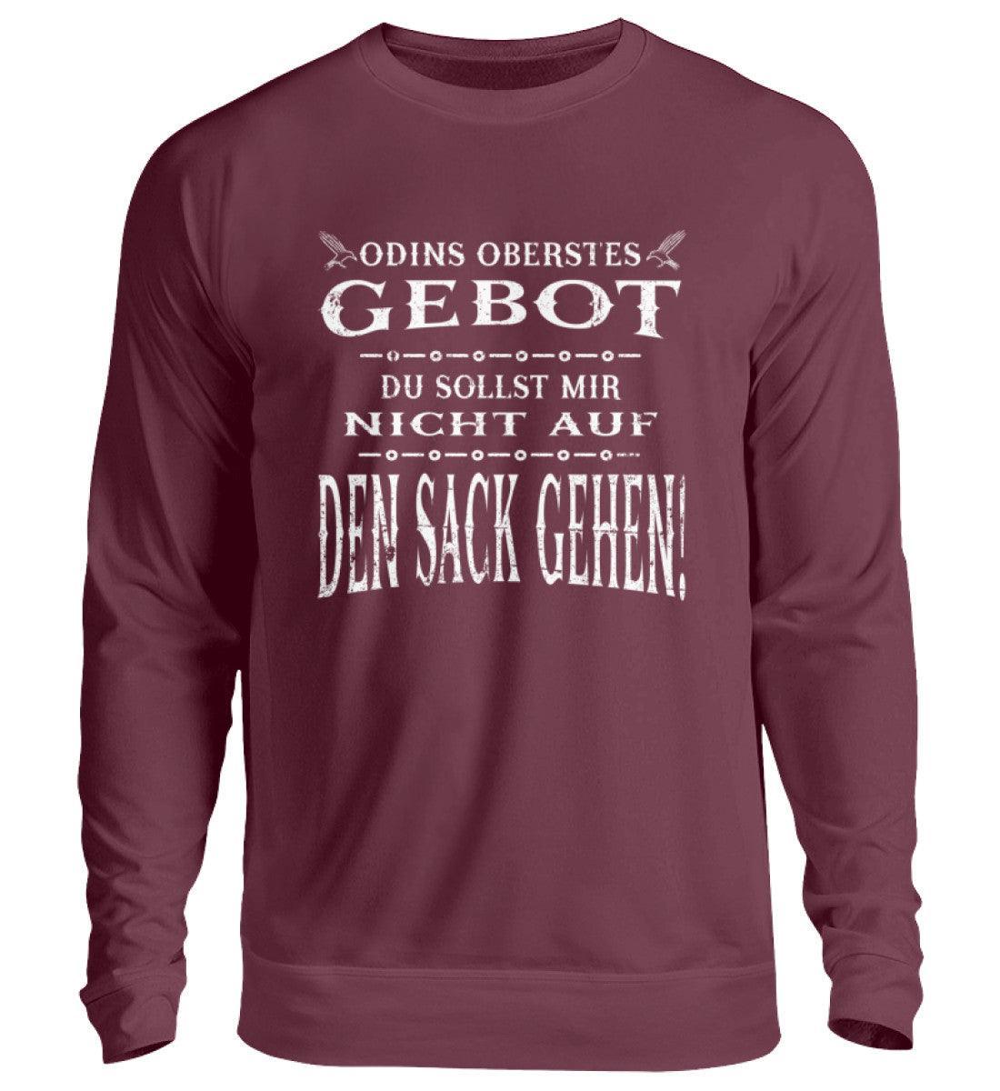 Lustiges Wikinger Sweatshirt - "Odins Oberstes Gebot: Du Sollst Mir Nicht Auf Den Sack Gehen!" - Nordic Viking Wear