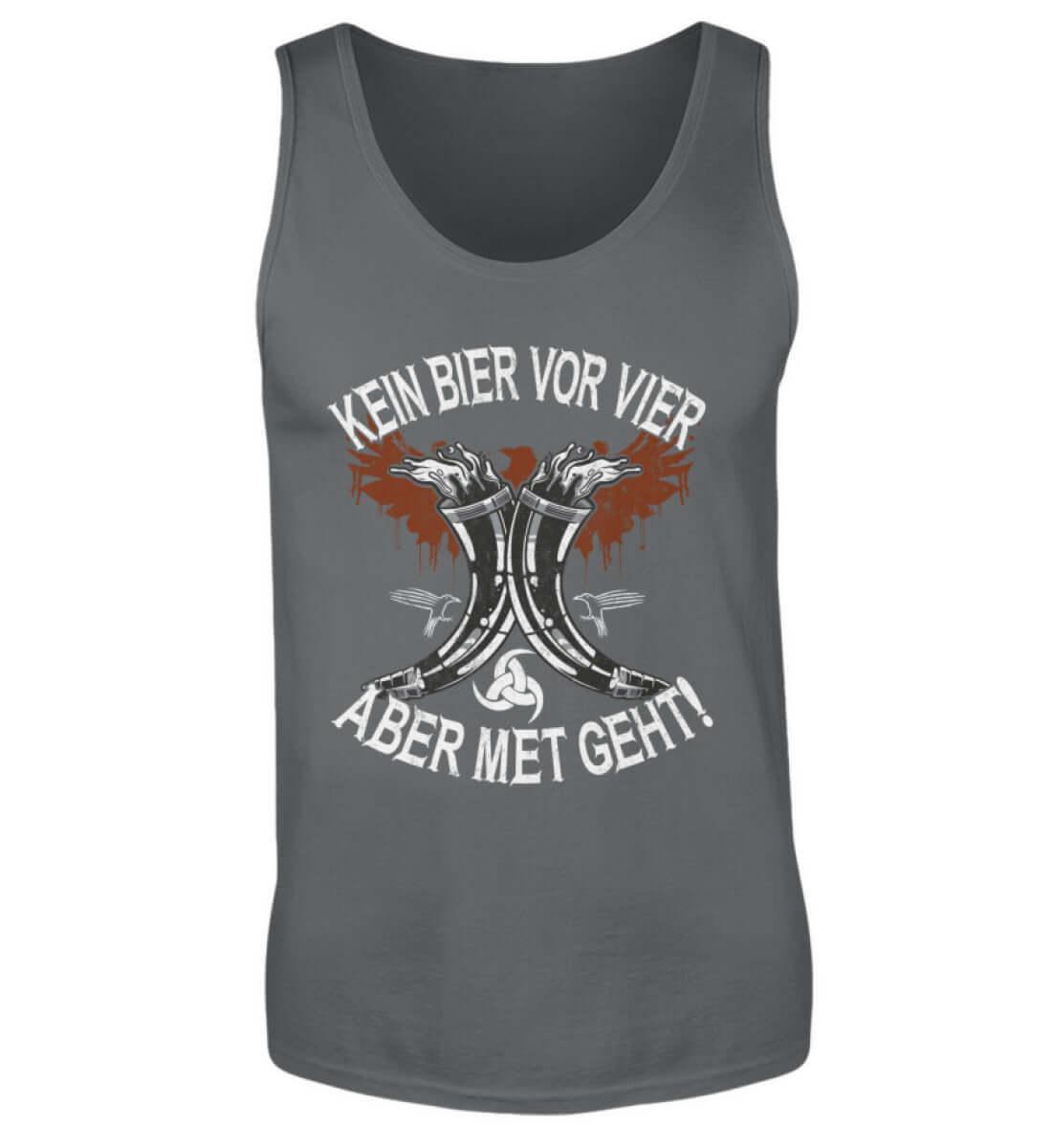 Wikinger Tanktop "Kein Bier vor Vier – Aber Met Geht" - Nordic Viking Wear