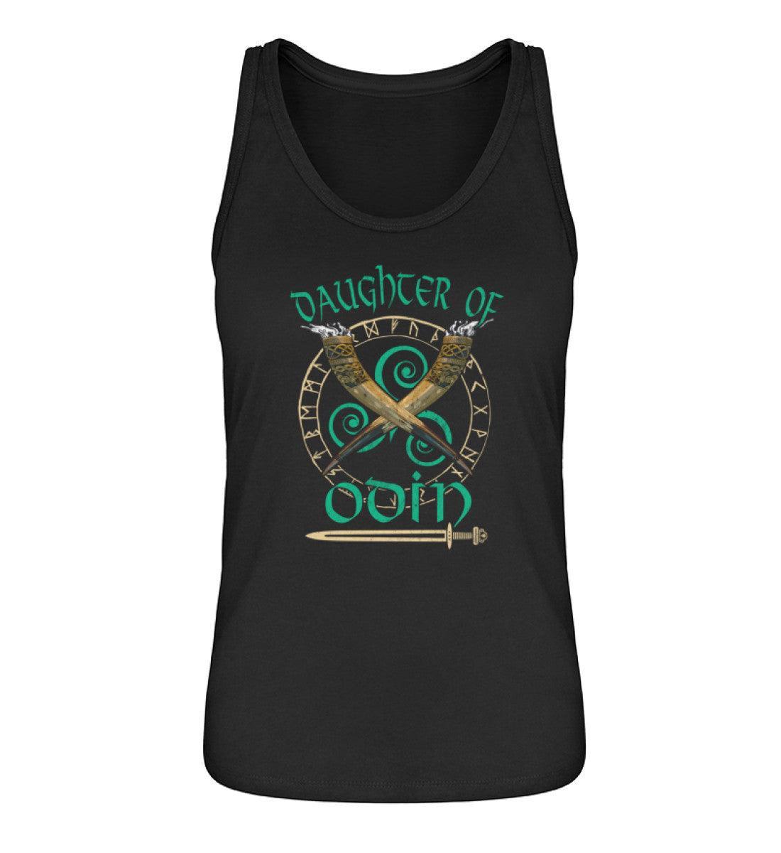 Schildmaiden Tanktop - "Daughter of Odin" mit Runenkreis und Trinkhörnern - Nordic Viking Wear