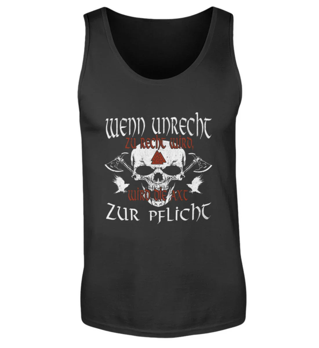 Wikinger Tanktop Wenn Unrecht Zu Recht Wird - Herren Tanktop - Nordic Viking Wear