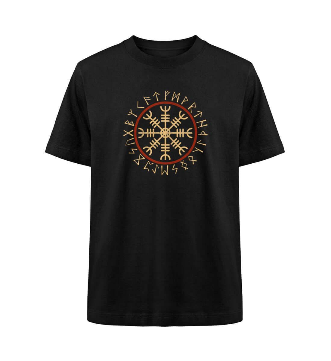 Wikinger Helm of Awe Oversized Shirt mit Runenkreis – Kraftvolles nordisches Symbol Design - Nordic Viking Wear