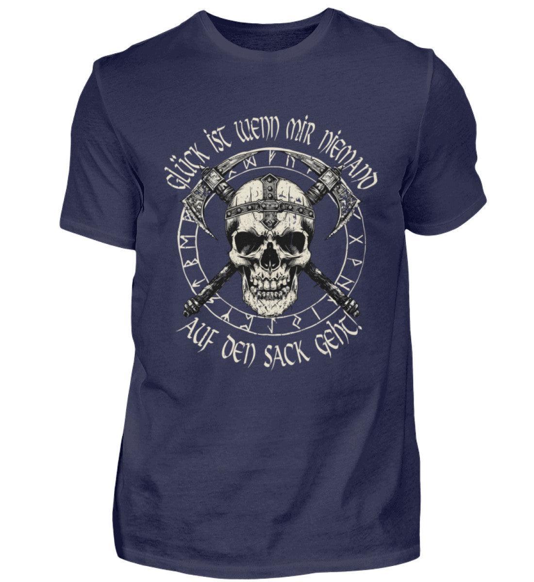 Lustiges Wikinger Shirt - "Glück ist, wenn mir niemand auf den Sack geht!" - Nordic Viking Wear