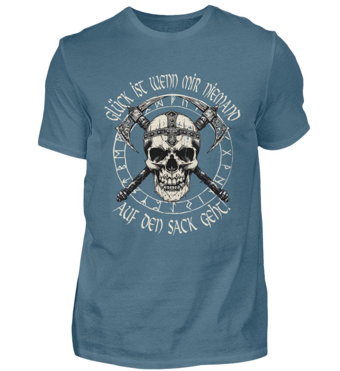 Lustiges Wikinger Shirt - "Glück ist, wenn mir niemand auf den Sack geht!" - Nordic Viking Wear