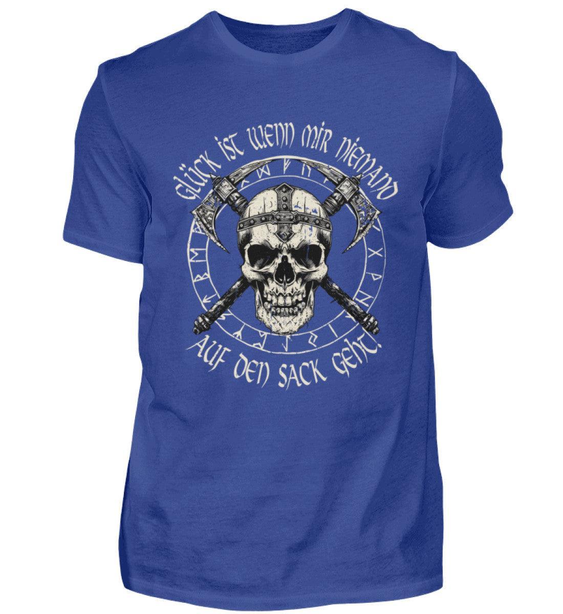 Lustiges Wikinger Shirt - "Glück ist, wenn mir niemand auf den Sack geht!" - Nordic Viking Wear