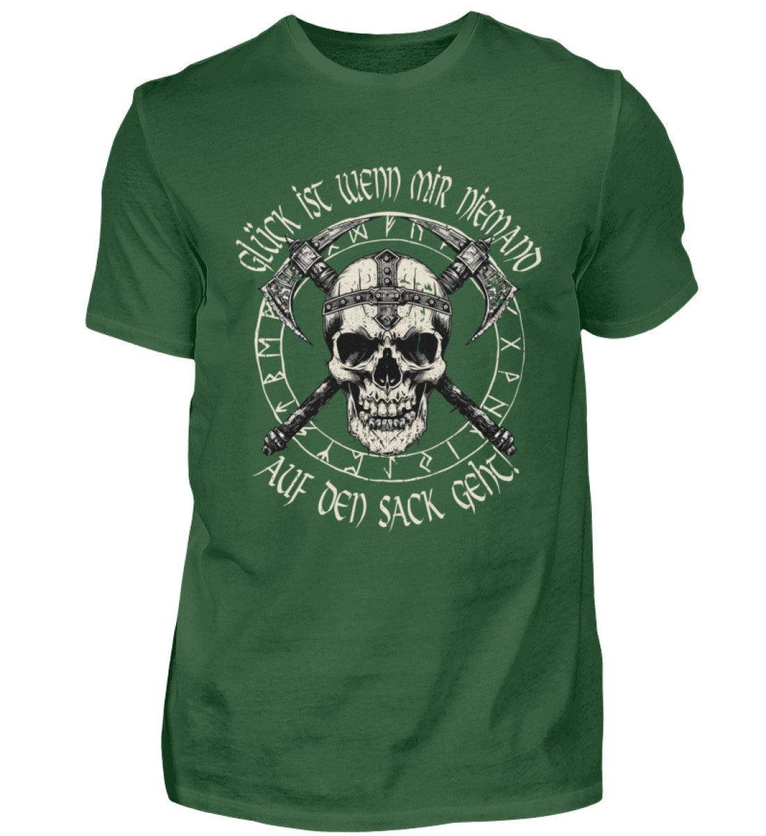 Lustiges Wikinger Shirt - "Glück ist, wenn mir niemand auf den Sack geht!" - Nordic Viking Wear