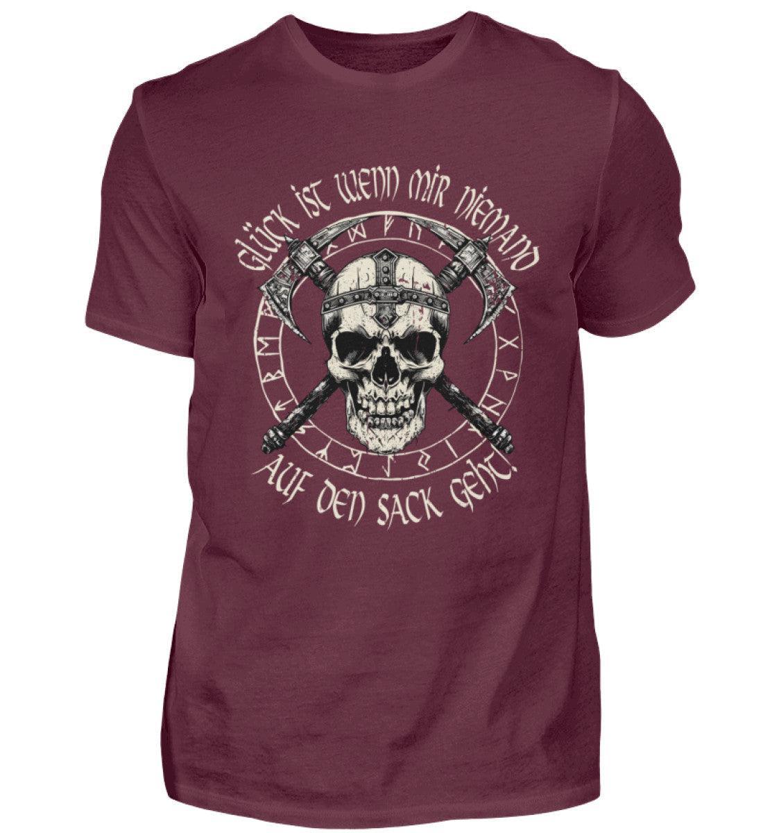 Lustiges Wikinger Shirt - "Glück ist, wenn mir niemand auf den Sack geht!" - Nordic Viking Wear