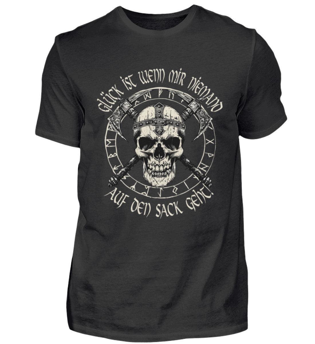 Lustiges Wikinger Shirt - "Glück ist, wenn mir niemand auf den Sack geht!" - Nordic Viking Wear