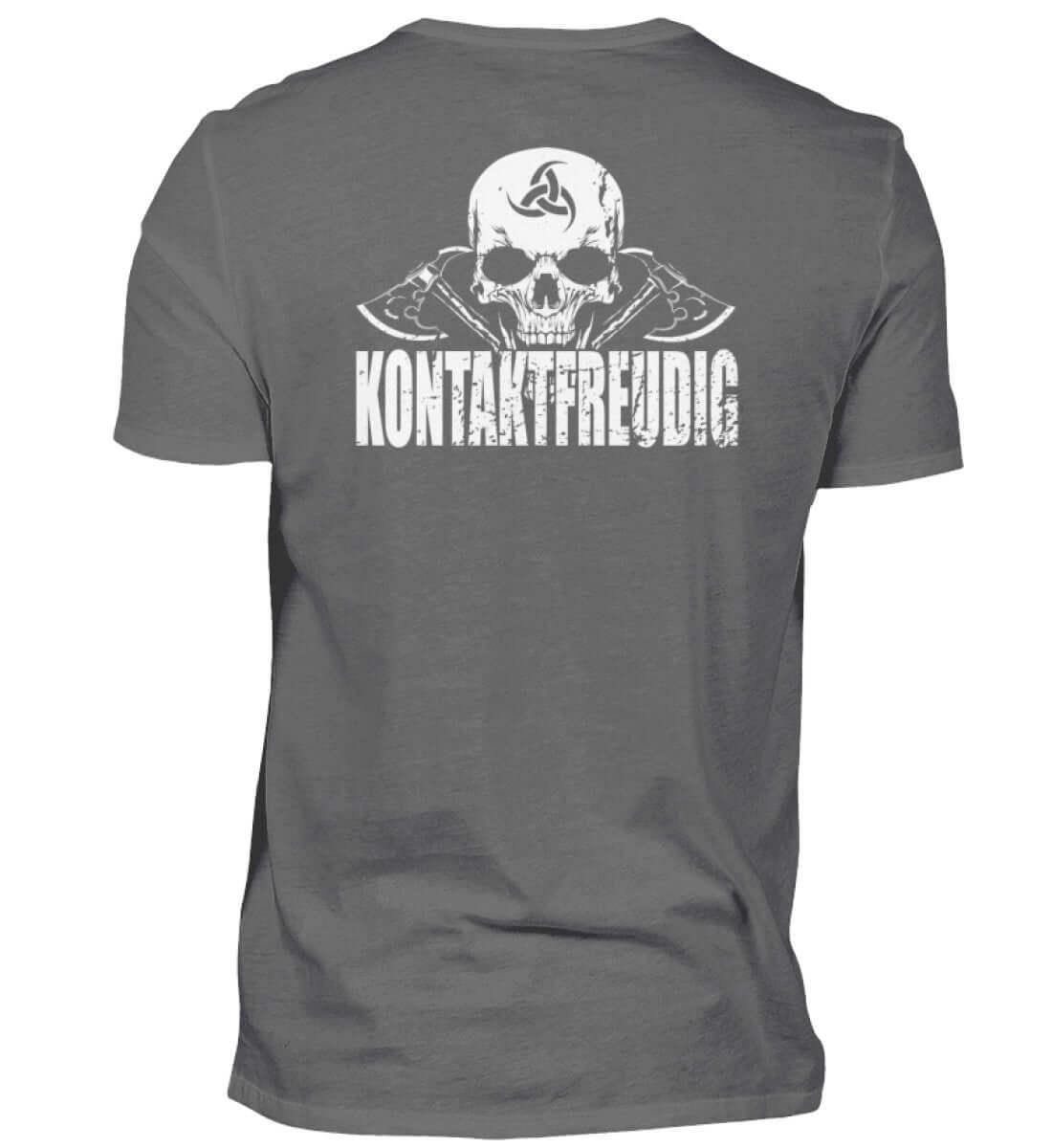 Wikinger Premiumshirt 'Kontaktfreudig' – Schwarzer Humor und Stil - Nordic Viking Wear