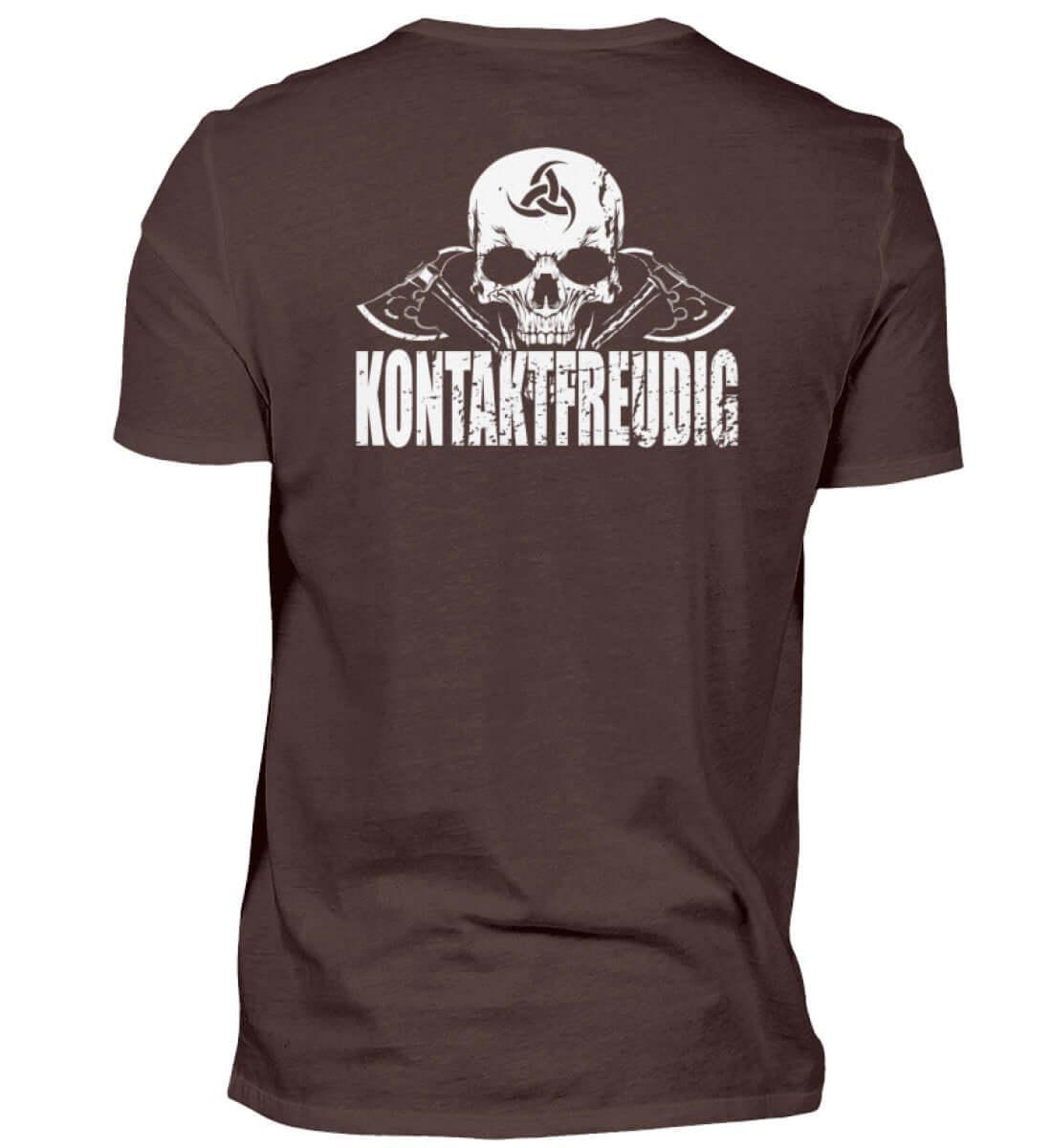 Wikinger Premiumshirt 'Kontaktfreudig' – Schwarzer Humor und Stil - Nordic Viking Wear