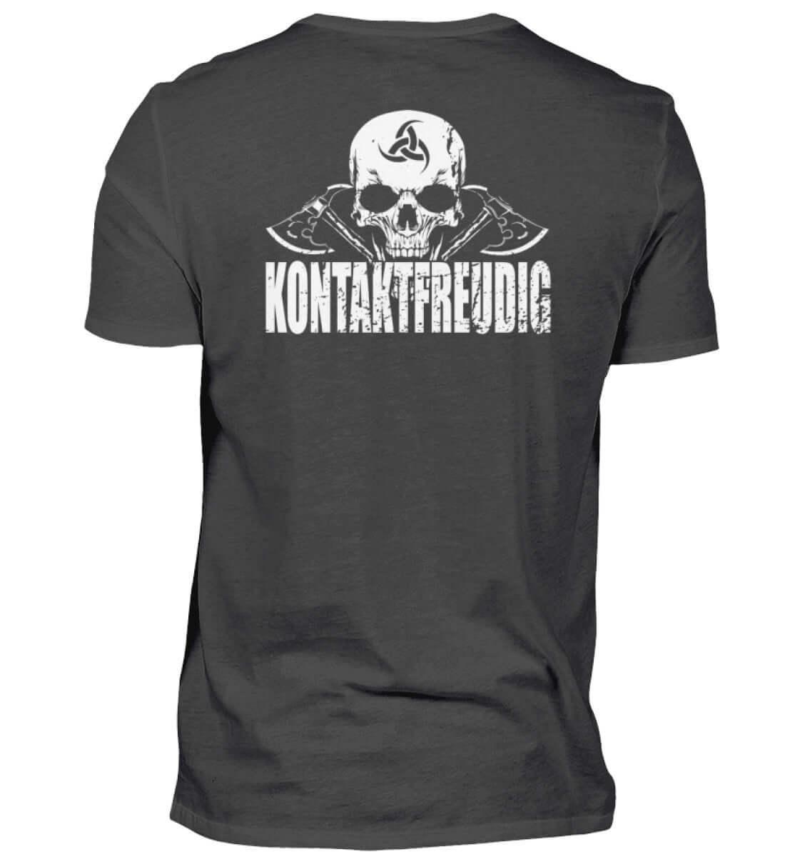 Wikinger Premiumshirt 'Kontaktfreudig' – Schwarzer Humor und Stil - Nordic Viking Wear
