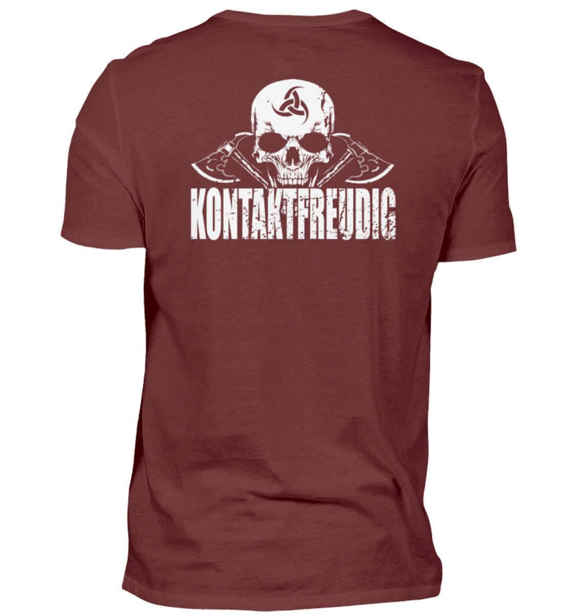 Wikinger Premiumshirt 'Kontaktfreudig' – Schwarzer Humor und Stil - Nordic Viking Wear