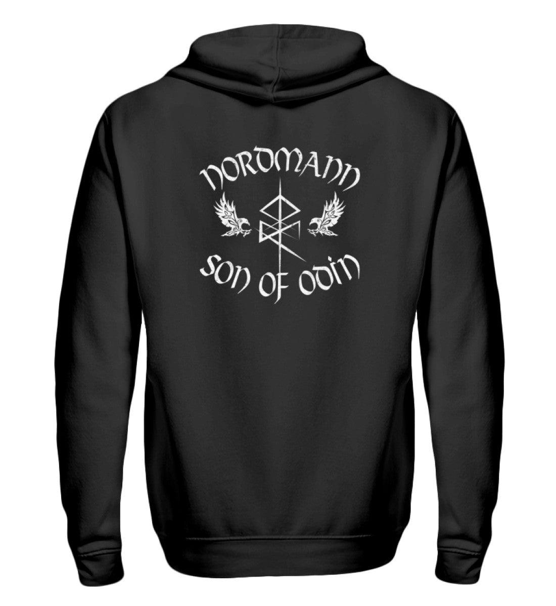 ⚔ Nordmann – Son of Odin Zipp-Hoodie | Wikinger Kapuzenjacke für echte Krieger ⚔ - Nordic Viking Wear