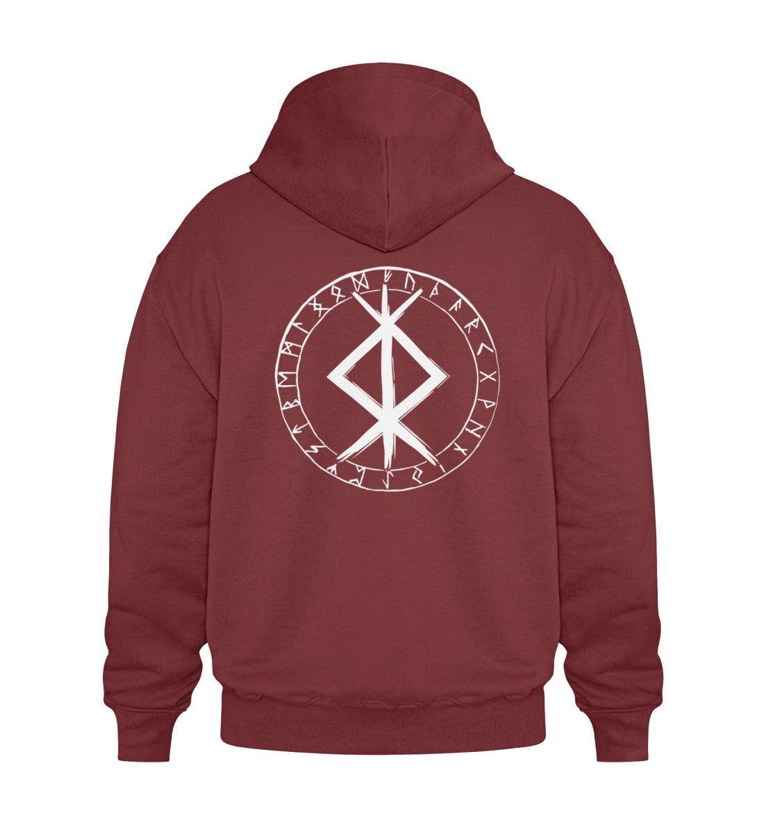 Wikinger Heavy Vintage Hoodie - Schutz-Binderune - Nordic Viking Wear