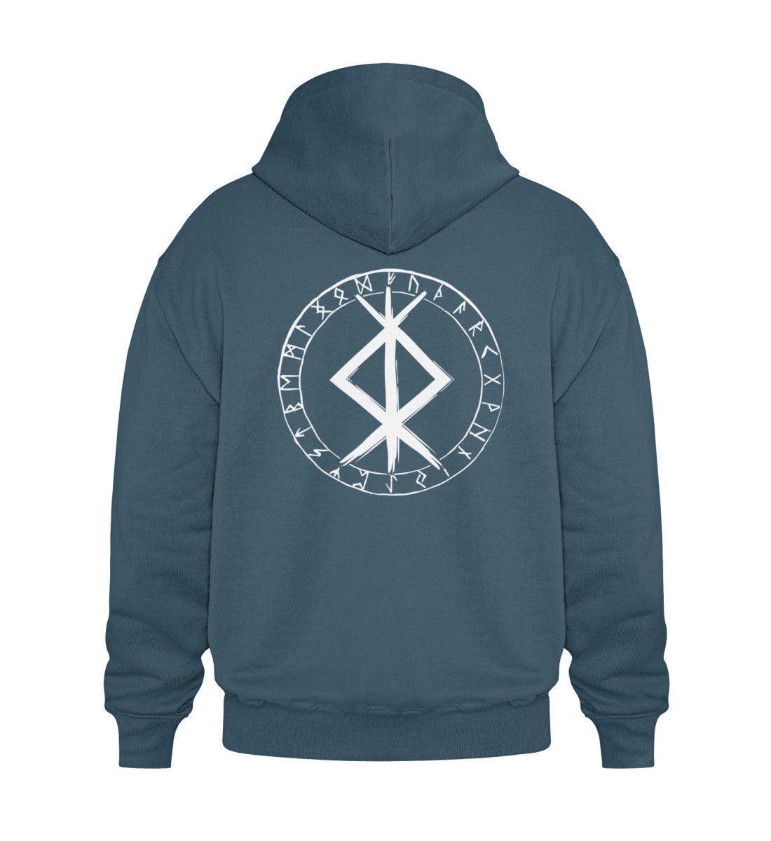 Wikinger Heavy Vintage Hoodie - Schutz-Binderune - Nordic Viking Wear