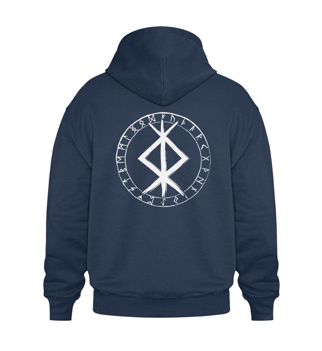 Wikinger Heavy Vintage Hoodie - Schutz-Binderune - Nordic Viking Wear