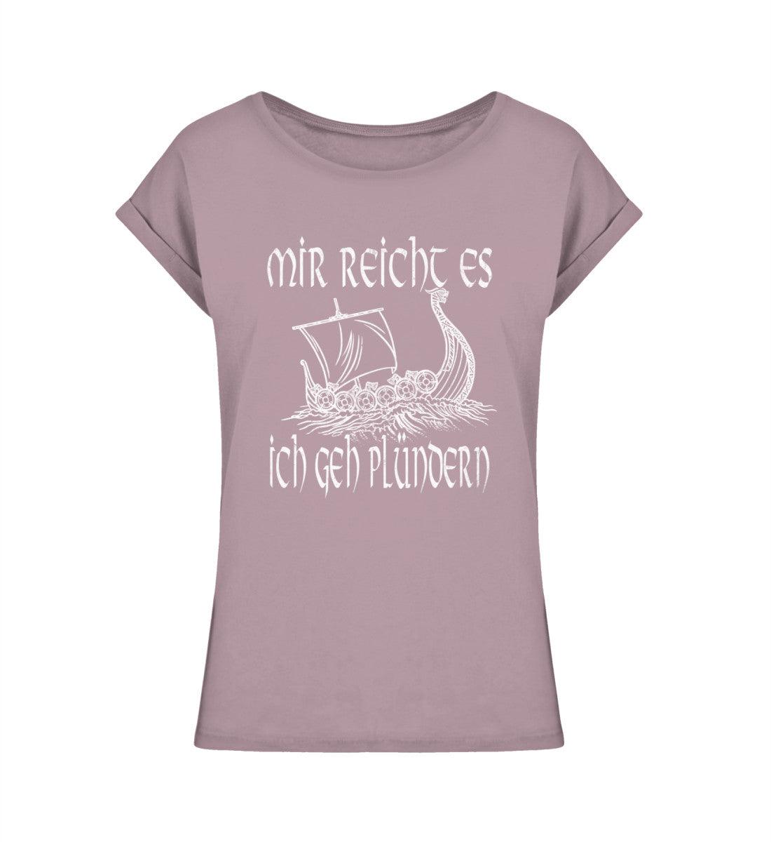 Schildmaiden Extended Shirt – "Mir reicht es, ich gehe plündern" Wikingerschiff - Nordic Viking Wear