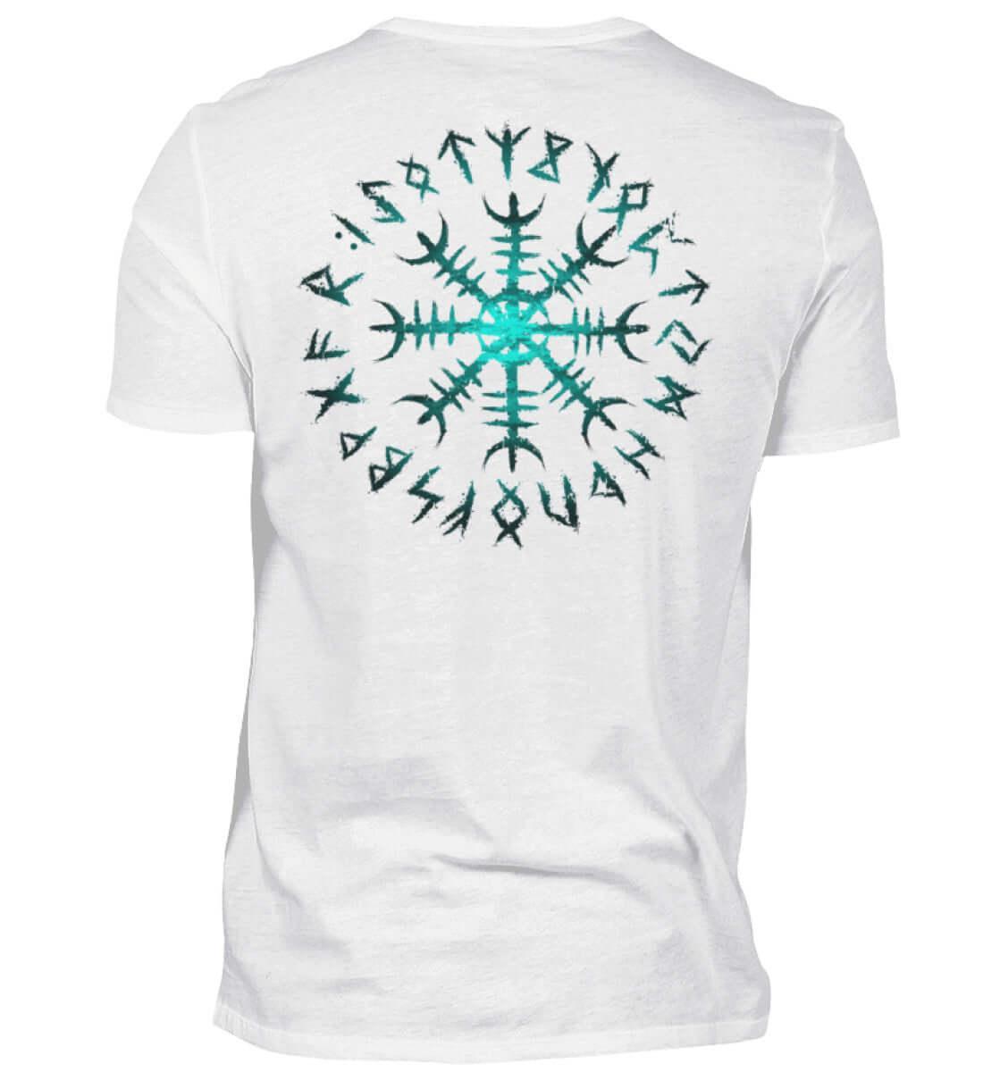 Wikinger Helm des Schreckens T-Shirt – Mystischer Runenkreis - Nordic Viking Wear