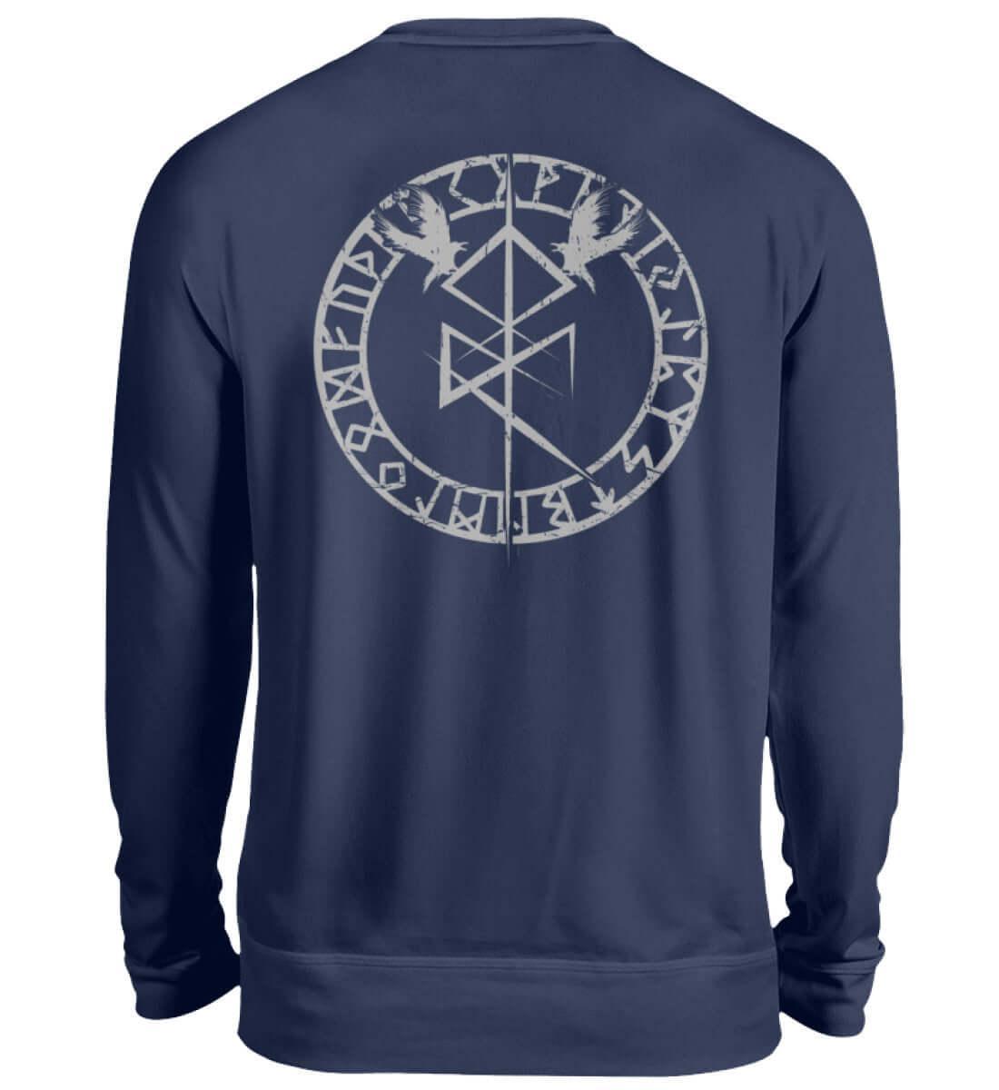 Wikinger Sweatshirt Odins Binderune Hugin Und Munin Design - Unisex Pullover - Nordic Viking Wear