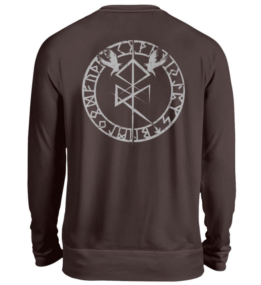 Wikinger Sweatshirt Odins Binderune Hugin Und Munin Design - Unisex Pullover - Nordic Viking Wear