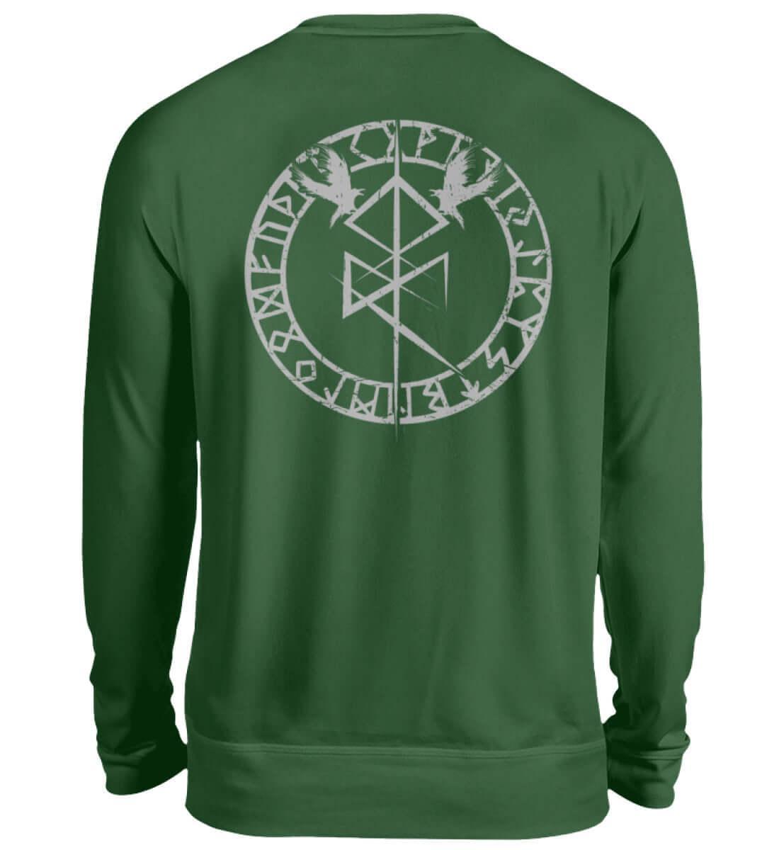 Wikinger Sweatshirt Odins Binderune Hugin Und Munin Design - Unisex Pullover - Nordic Viking Wear