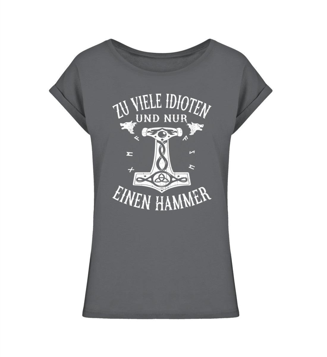 Schildmaiden Extended Shirt – "Zu viele Idioten und nur einen Hammer" - Nordic Viking Wear