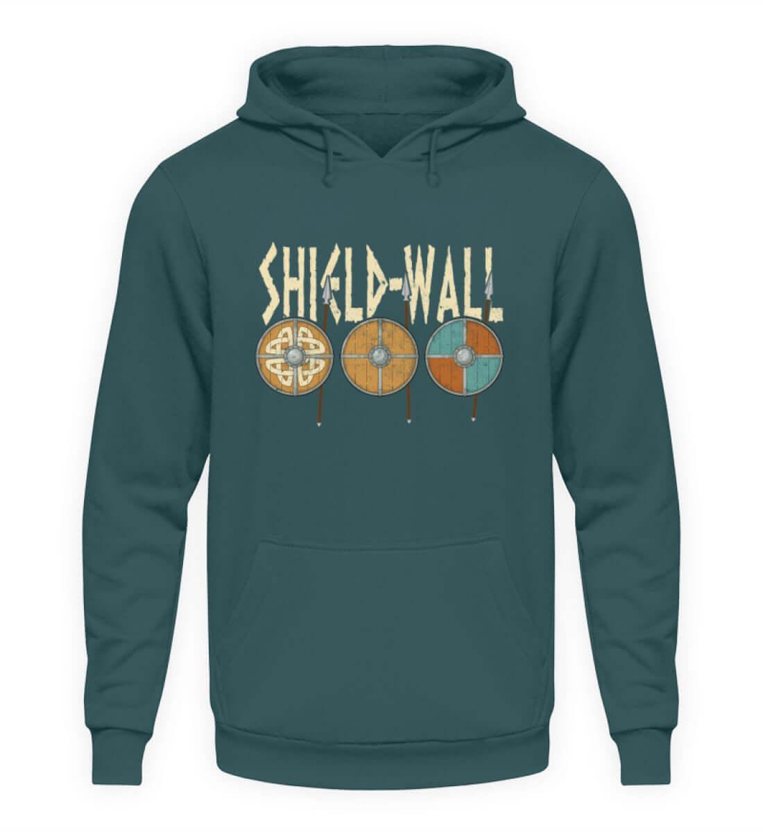 Wikinger Shield-Wall Hoodie - Krieger Verteidigungslinie - Nordische Schlacht Bekleidung - Nordic Viking Wear