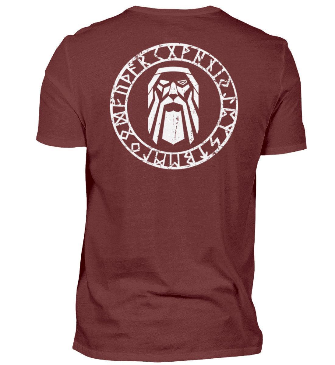 Odin im Runenkreis Wikinger– Mystisches Symbol-Premiumshirt - Nordic Viking Wear