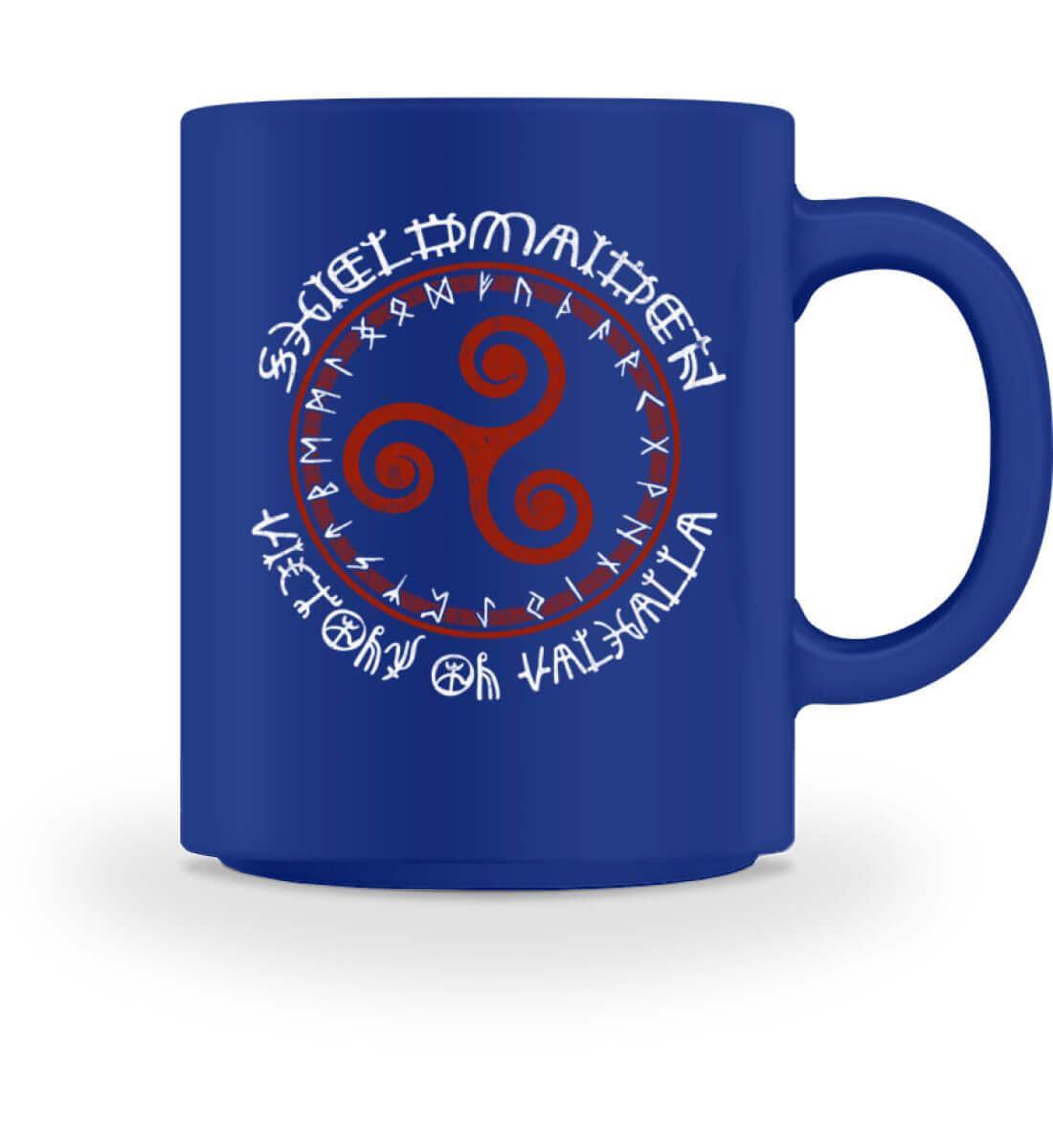 Schildmaiden-Erbe: Triskelion & Runenkreis Tasse für die moderne Kriegerin - Nordic Viking Wear