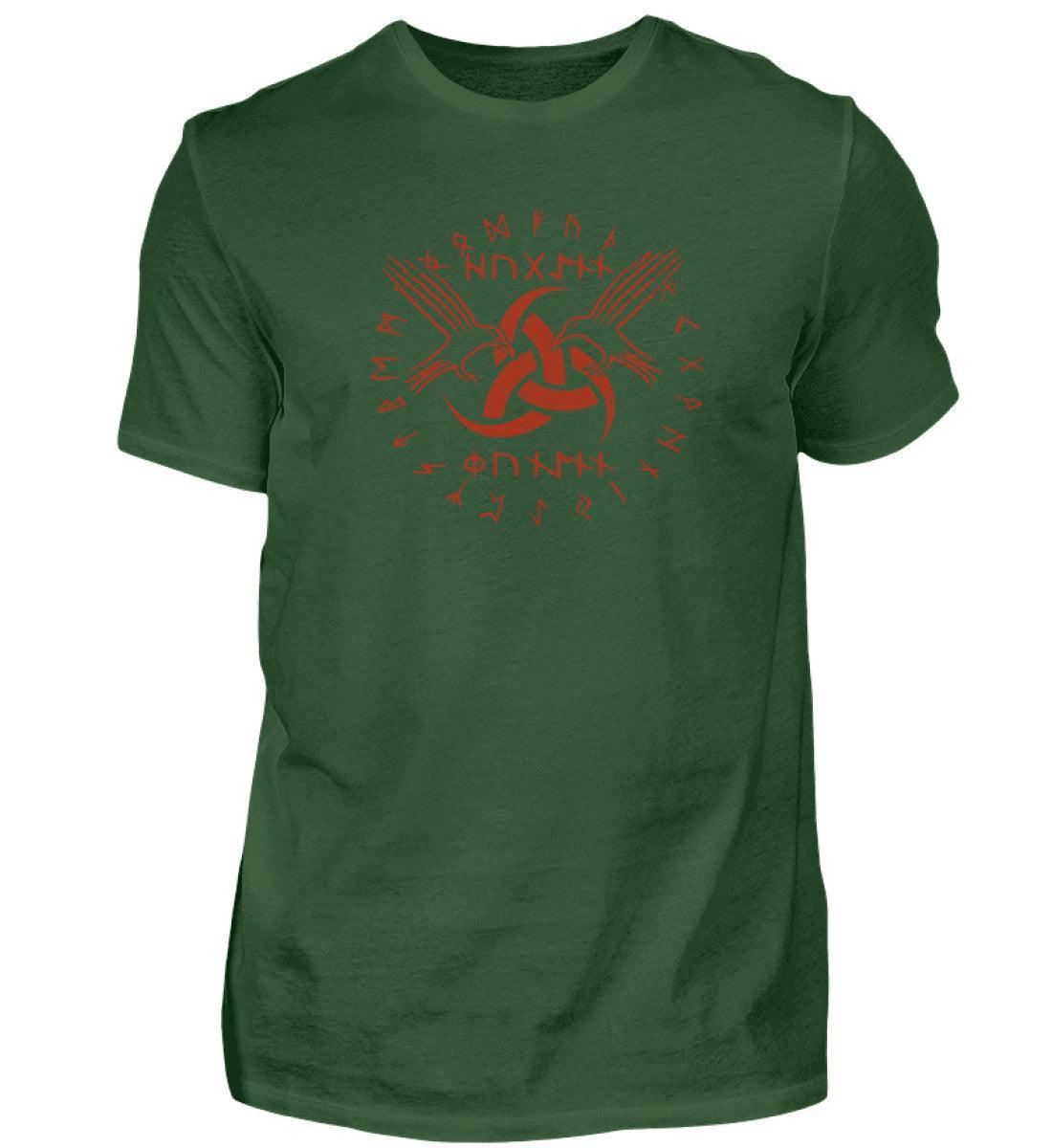 Wikinger-Premiumshirt "Odins Boten" - Huginn und Muninn mit Gjallarhorn - Nordic Viking Wear