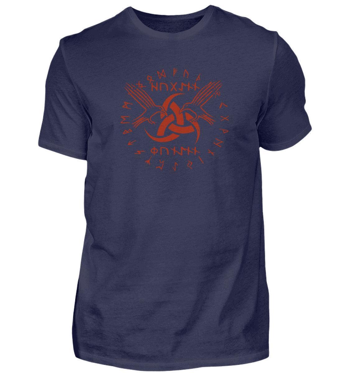 Wikinger-Premiumshirt "Odins Boten" - Huginn und Muninn mit Gjallarhorn - Nordic Viking Wear