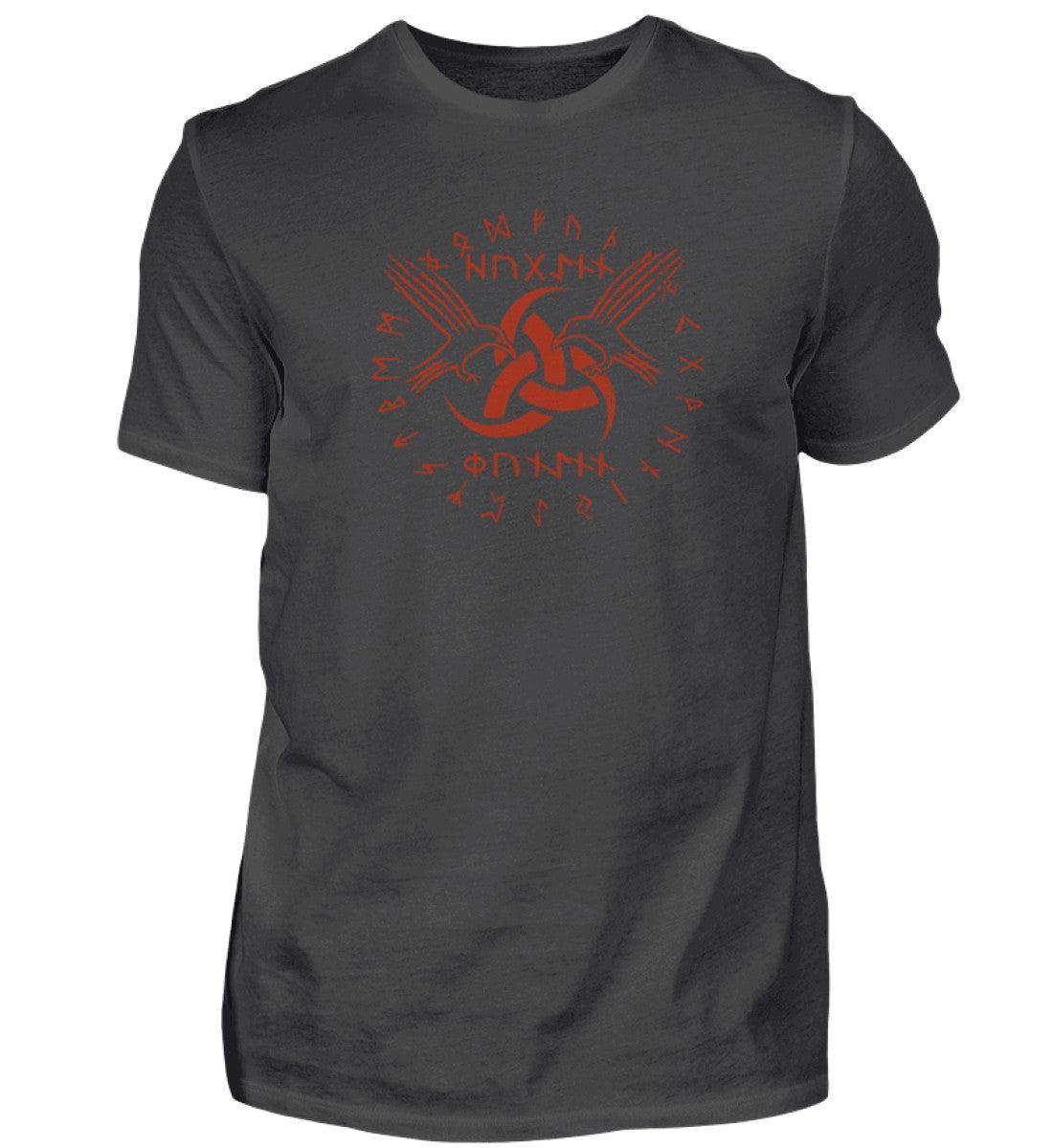 Wikinger-Premiumshirt "Odins Boten" - Huginn und Muninn mit Gjallarhorn - Nordic Viking Wear
