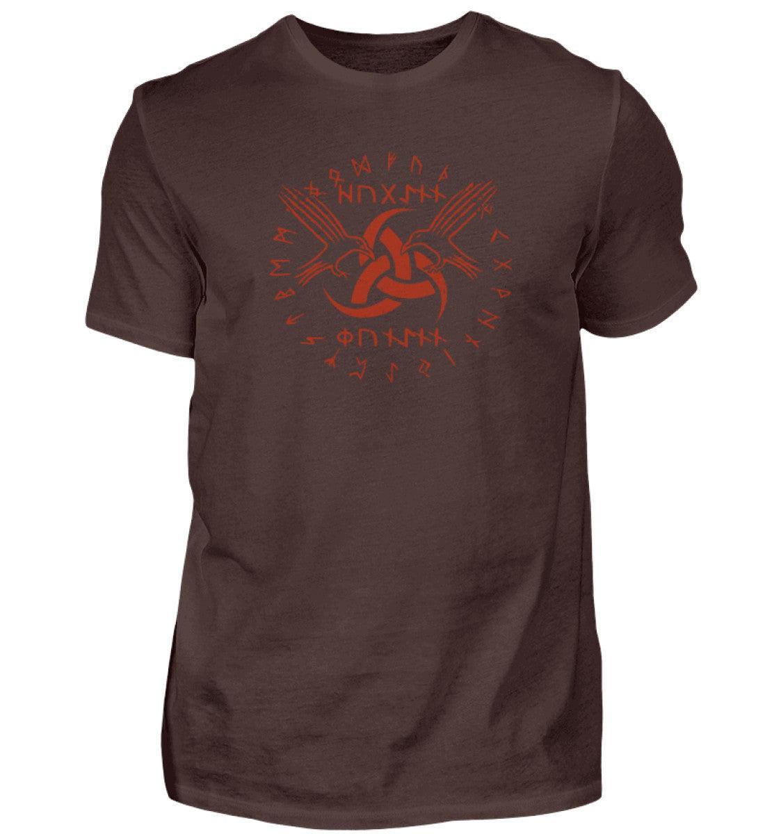 Wikinger-Premiumshirt "Odins Boten" - Huginn und Muninn mit Gjallarhorn - Nordic Viking Wear