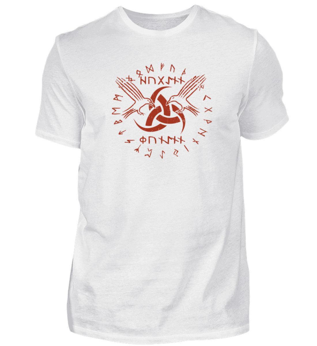 Wikinger-Premiumshirt "Odins Boten" - Huginn und Muninn mit Gjallarhorn - Nordic Viking Wear