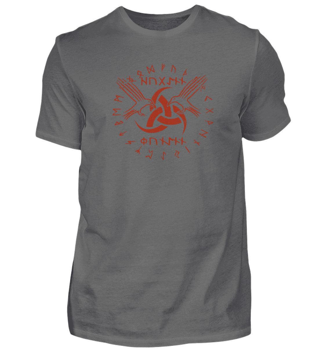 Wikinger-Premiumshirt "Odins Boten" - Huginn und Muninn mit Gjallarhorn - Nordic Viking Wear