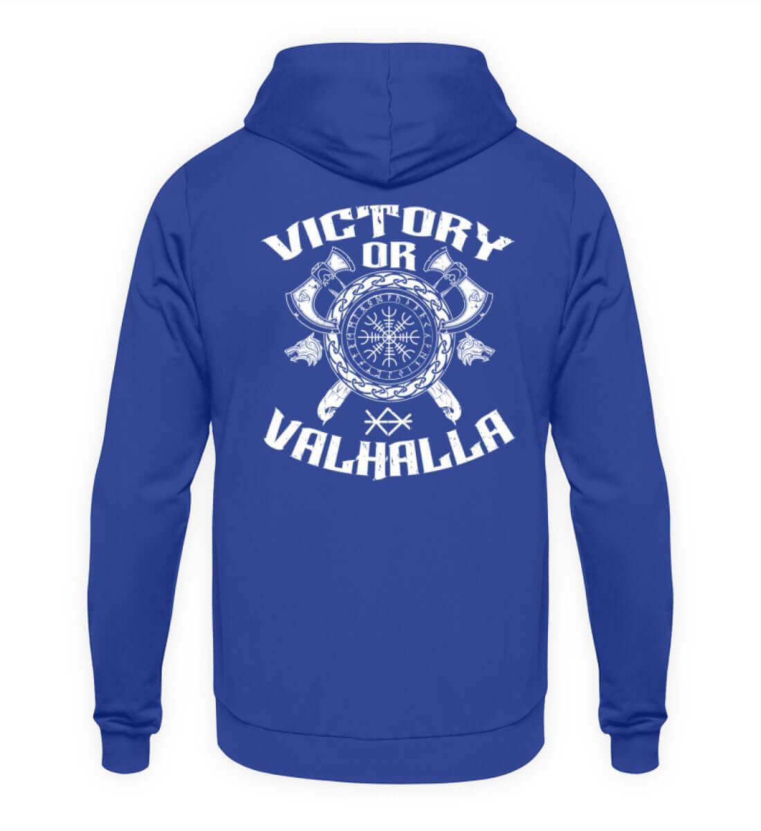 Wikinger Helm Of Awe Backprint Hoodie "Sieg oder Valhalla" – Kriegergeist in jedem Faden - Nordic Viking Wear