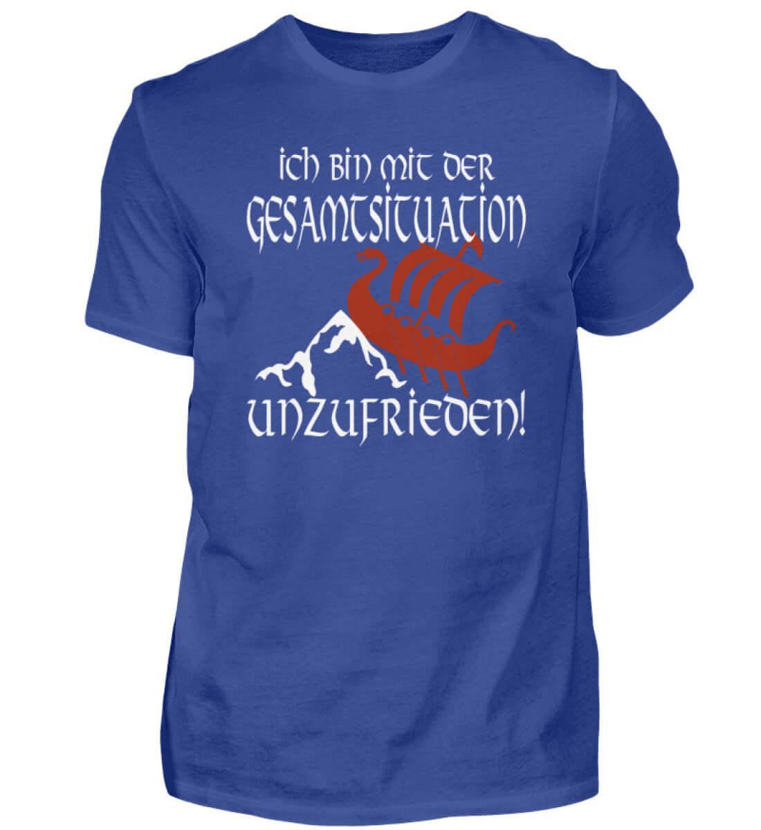 Lustiges Wikinger T-Shirt 'Unzufrieden' – Humorvoll auf Kollisionskurs - Nordic Viking Wear