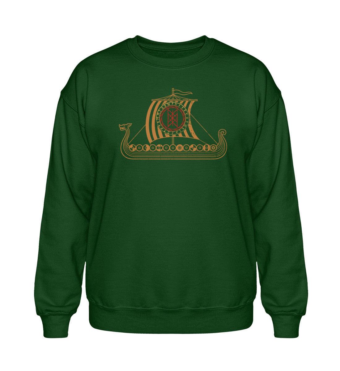 Setz die Segel nach Valhalla – Wikinger Drachenschiff Sweatshirt - Nordic Viking Wear
