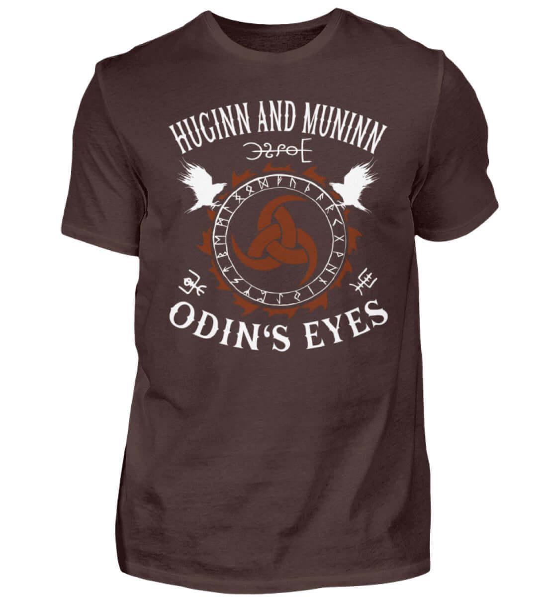 Wikinger Standart-Shirt "Huginn und Muninn - Odins Augen" Front Print - Nordic Viking Wear