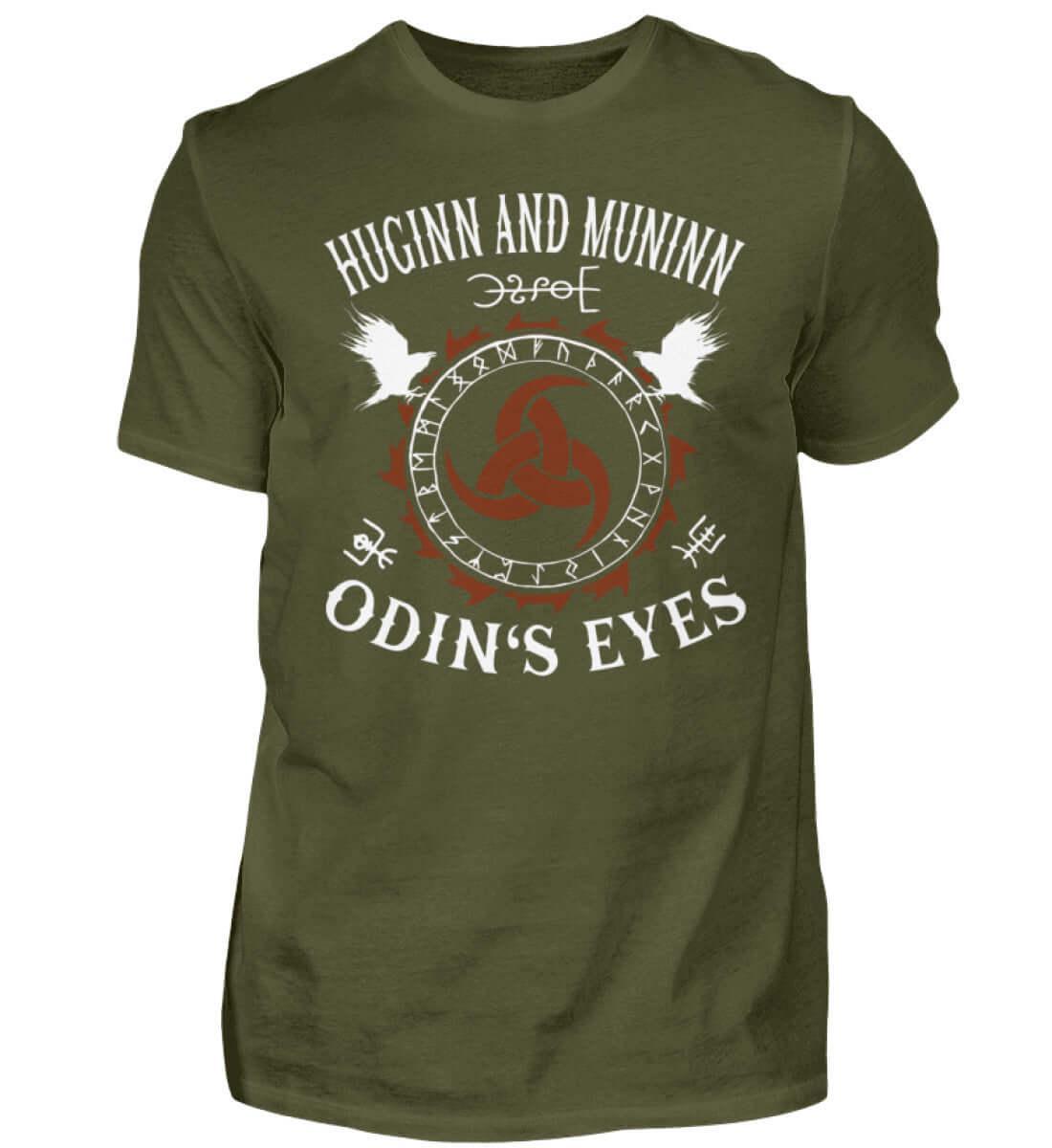 Wikinger Standart-Shirt "Huginn und Muninn - Odins Augen" Front Print - Nordic Viking Wear