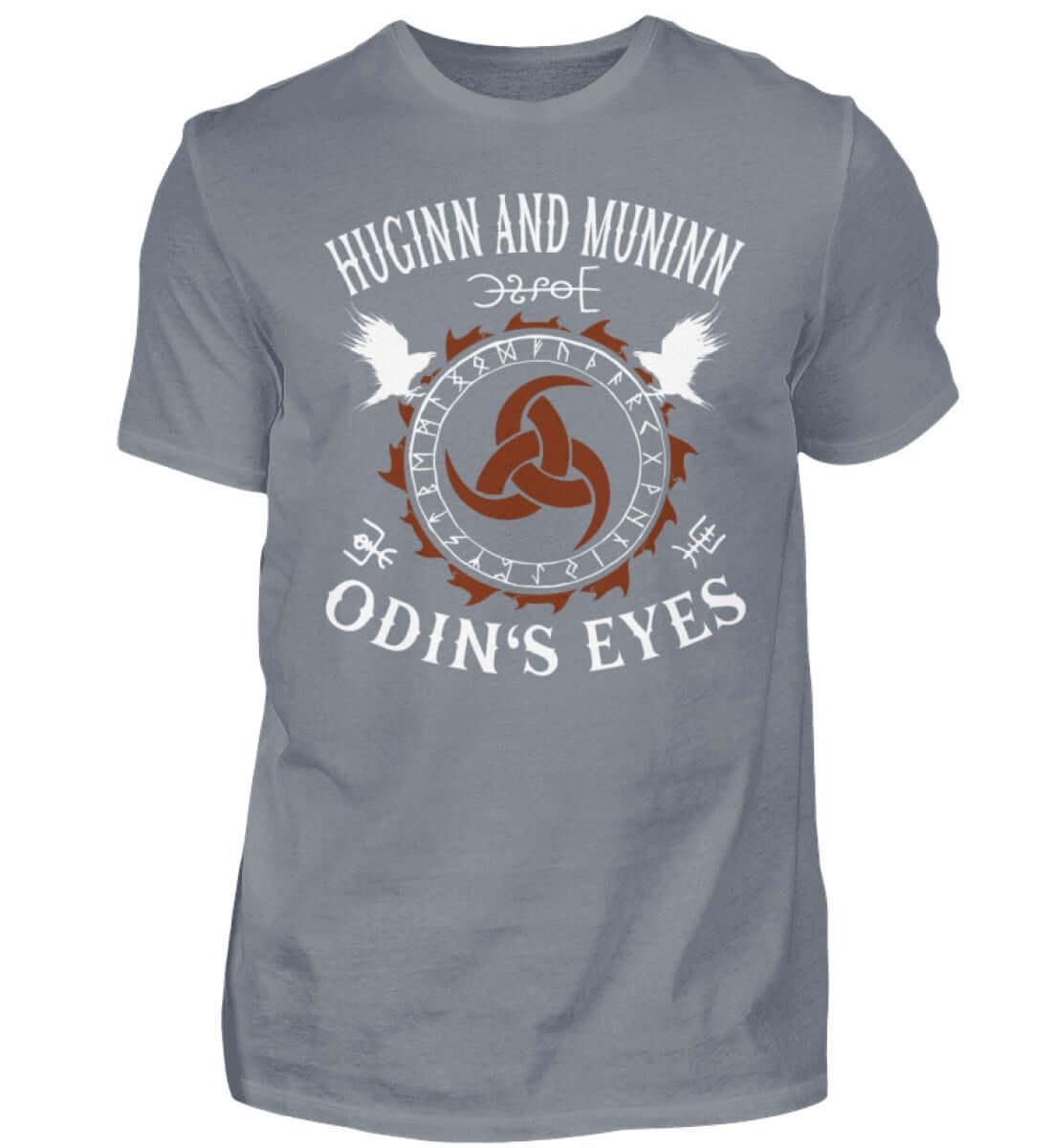 Wikinger Standart-Shirt "Huginn und Muninn - Odins Augen" Front Print - Nordic Viking Wear