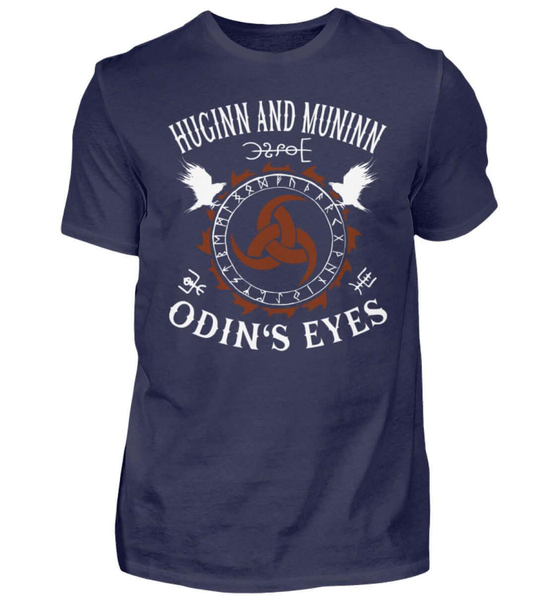 Wikinger Standart-Shirt "Huginn und Muninn - Odins Augen" Front Print - Nordic Viking Wear