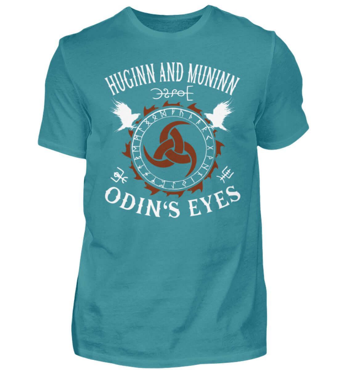 Wikinger Standart-Shirt "Huginn und Muninn - Odins Augen" Front Print - Nordic Viking Wear