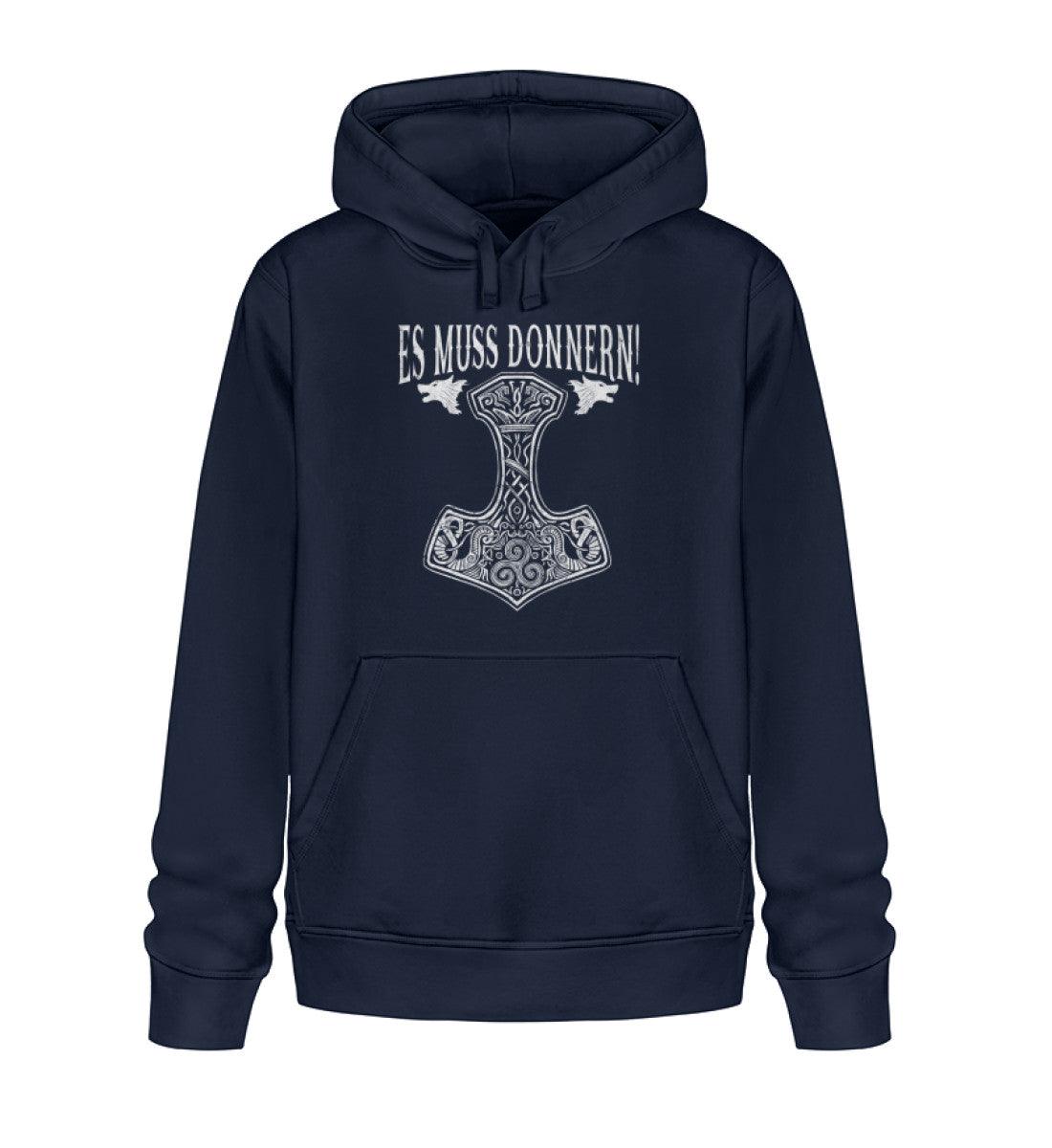 Es Muss Donnern Thors Hammer Premium Hoodie - Unisex Organic Hoodie 2.0 ST/ST - Nordic Viking Wear