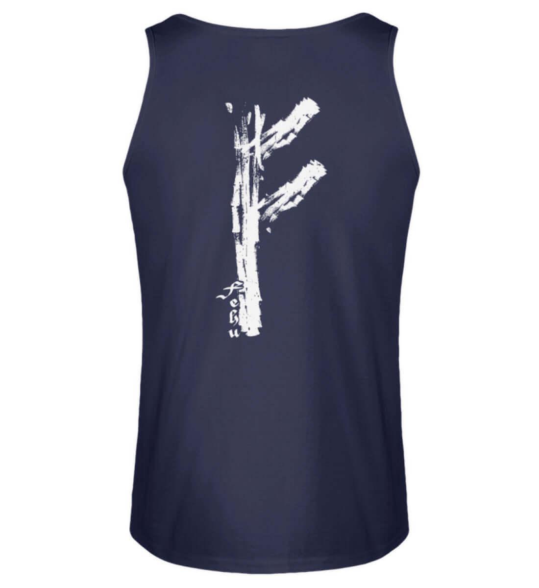 Wikinger Fehu Runen Backprint Tanktop - Symbol für Wohlstand und Energie - Nordic Viking Wear