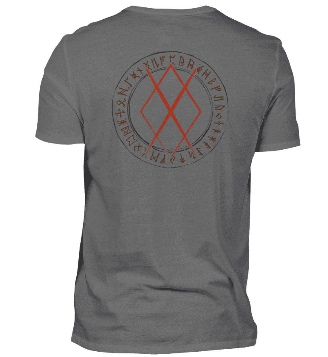 Wikinger Premiumshirt mit Gungnir-Rune und Runenkreis - Kraftvolles Nordisches Design - Nordic Viking Wear