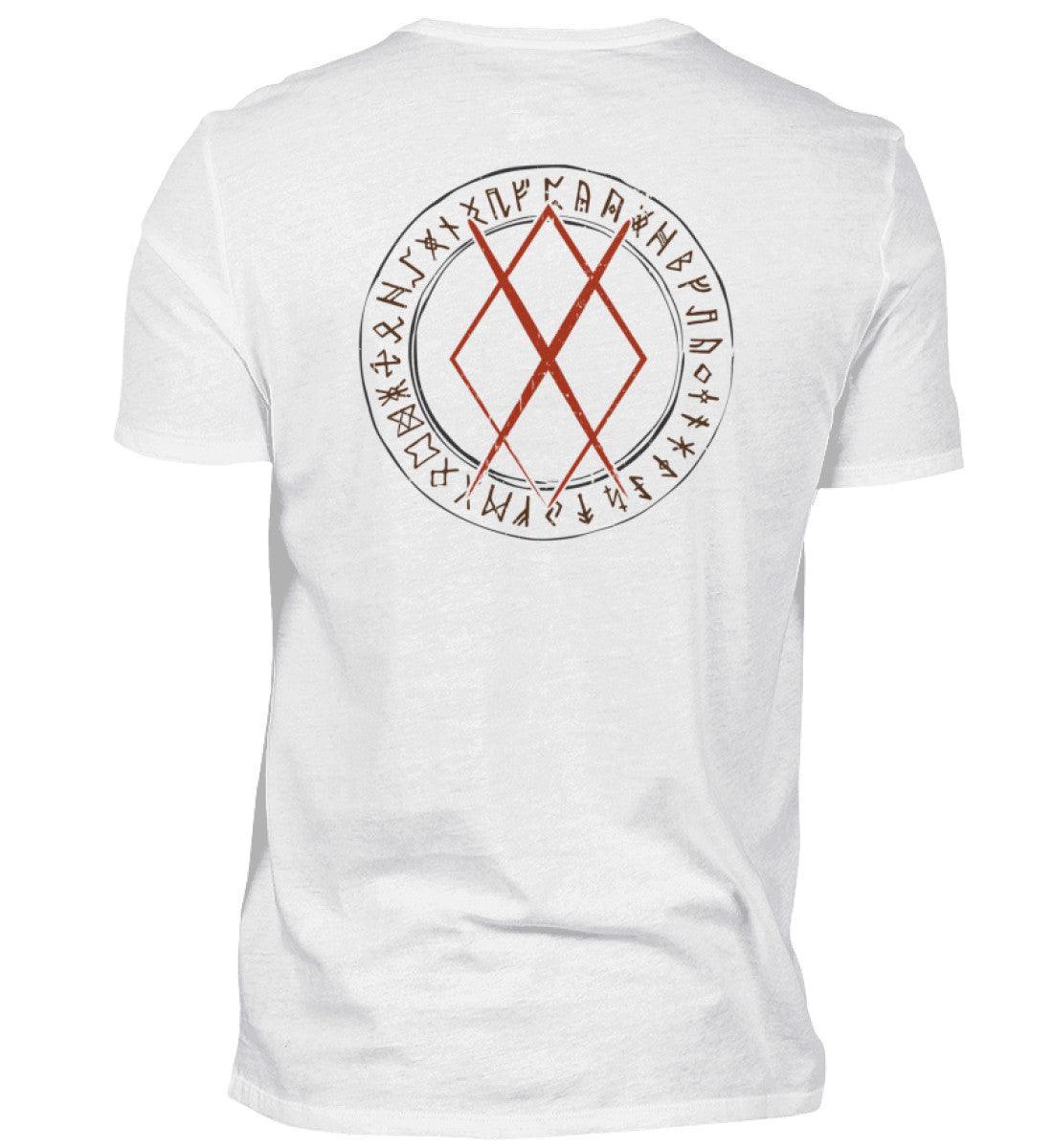 Wikinger Premiumshirt mit Gungnir-Rune und Runenkreis - Kraftvolles Nordisches Design - Nordic Viking Wear