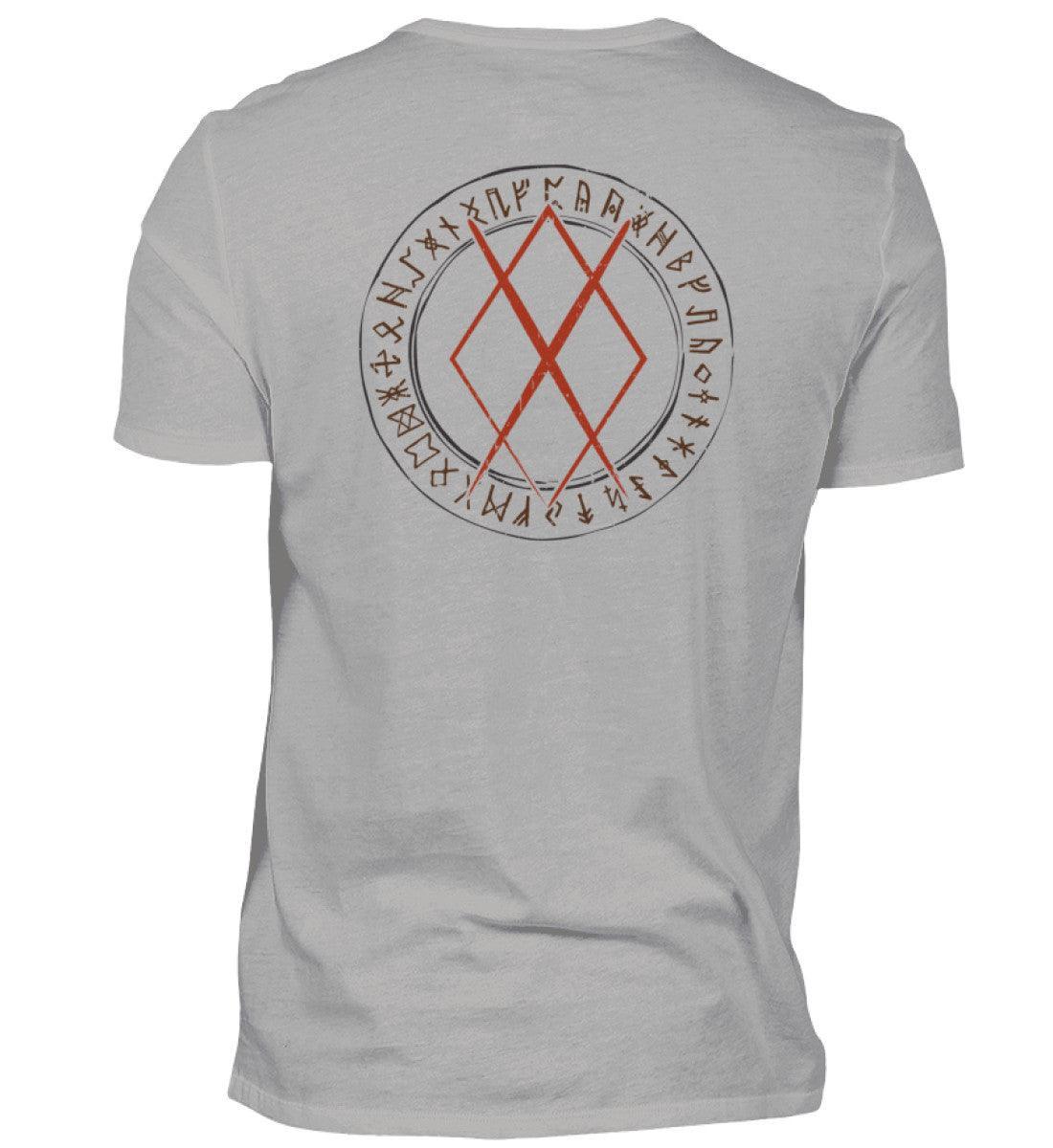 Wikinger Premiumshirt mit Gungnir-Rune und Runenkreis - Kraftvolles Nordisches Design - Nordic Viking Wear