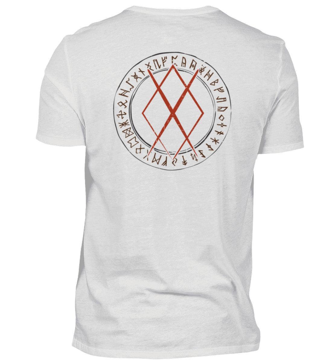 Wikinger Premiumshirt mit Gungnir-Rune und Runenkreis - Kraftvolles Nordisches Design - Nordic Viking Wear