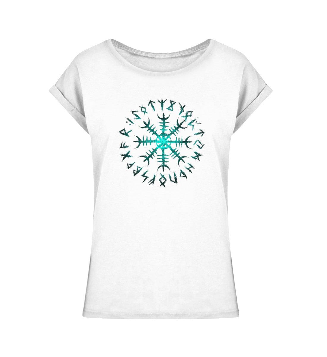 Schildmaiden Extendet Shirt – Aegishjalmur Runen-Design - Nordic Viking Wear